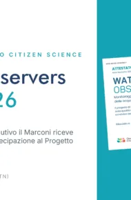 Citizen Science e tutela dell'ambiente: il Marconi riceve il secondo attestato dal MUSE