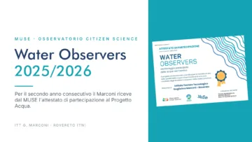 Citizen Science e tutela dell'ambiente: il Marconi riceve il secondo attestato dal MUSE